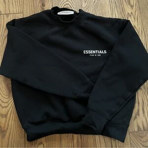 Fear of God Essentials Kids Black Crewneck Set